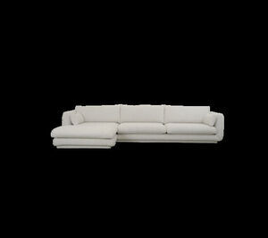 Cane-Line - Bloom 3-pers sofa m/chaiselong højre & plint Sand, Cane-line Flair/Kimi