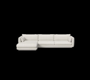 Cane-Line - Bloom 3-pers sofa m/chaiselong højre & plint Sand, Cane-line Lola