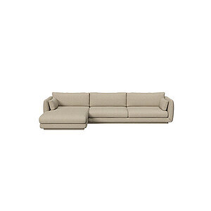 Cane-Line - Bloom 3-pers sofa m/chaiselong højre & plint Brown, Cane-line Lola