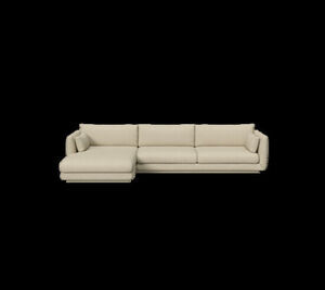 Cane-Line - Bloom 3-pers sofa m/chaiselong højre & plint Light brown, Cane-line Lola