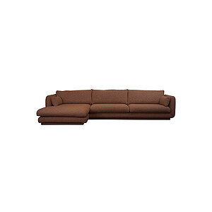 Cane-Line - Bloom 3-pers sofa m/chaiselong højre & plint Desert red, Emmi
