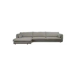 Cane-Line - Bloom 3-pers sofa m/chaiselong højre & teakben Grey, Essence
