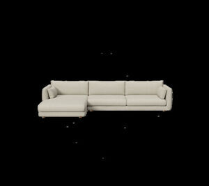 Cane-Line - Bloom 3-pers sofa m/chaiselong højre & teak ben Light brown, Cane-line Scent