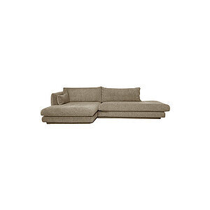 Cane-Line - Bloom open end sofa m/chaiselong højre & plint Light brown, Lola
