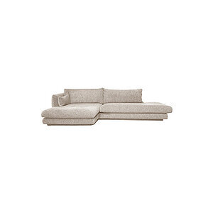 Cane-Line - Bloom open end sofa m/chaiselong højre & plint Sand, Emmi