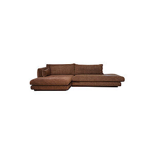 Cane-Line - Bloom open end sofa m/chaiselong højre & plint Desert red, Emmi