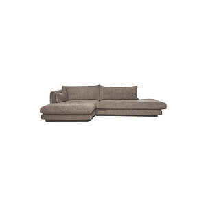 Cane-Line - Bloom open end sofa m/chaiselong højre & plint Brown, Prosecco