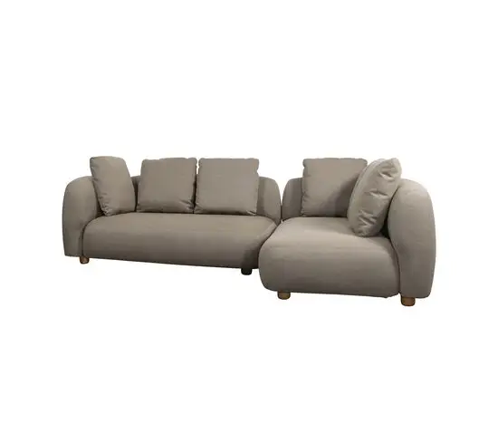 Cane-Line - Capture hjørnesofa 2 x højre Taupe Cane-line AirTouch hynder Taupe Cane-line AirTouch