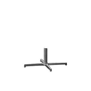 Poleret metalstel med fire ben og central cylinderstøtte.