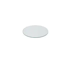 Rund, klar glasbordplade med glat, blank overflade, diameter 60 cm, tykkelse 6 mm.