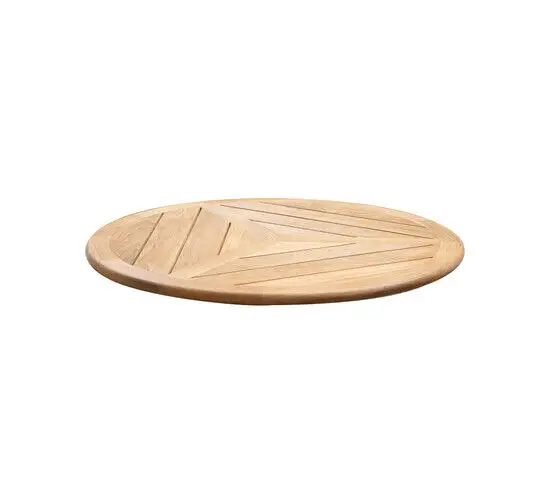 Cane-Line - Bordplade dia. 80 cm Geometrisk Teak