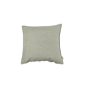 Firkantet pude i lysegrøn med tekstur og sidetag.