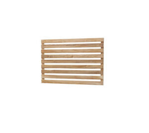Træpanel med vandrette lameller, naturlig finish, måler 100x50 cm.