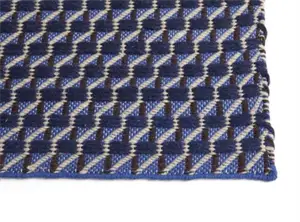 HAY - Channel Rug - 50 x 80 cm - Blue / White