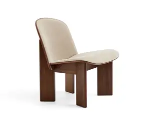 HAY - Chisel - Lounge Chair - Vandbaseret - Lakeret Valnød - Frontpolstret - Tekstil