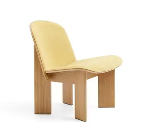 HAY - Chisel - Lounge Chair - Vandbaseret - Lakeret Egetræ - Frontpolstret - Tekstil