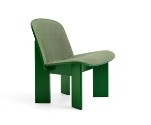 HAY - Chisel - Lounge Chair - Lush Green - Vandbaseret - Lakeret Bøgetræ - Frontpolstret - Lærred