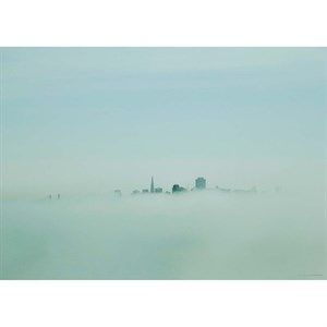 Image of VISSEVASSE plakat - City in the sky - 50x70 cm