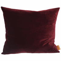 Skriver Collection pude - Velour 45x45 cm - Bordeaux