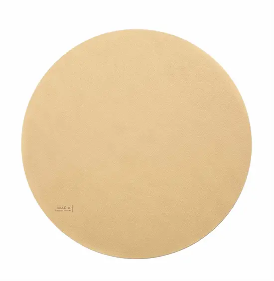 MiLLE W NORDISK DESIGN - Bordskåner - Beige læder - Ø 22 cm