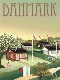 VISSEVASSE Plakat - Danmark Kolonihaverne - 50x70 cm