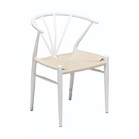 DAN-FORM - DELTA Stol - Natur Rattan/Hvid Lak