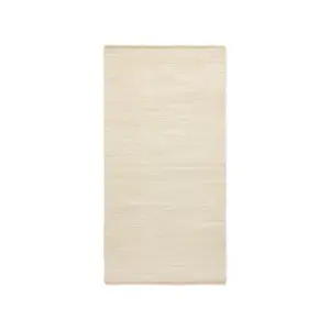 Rug Solid - Bomuldstæppe, desert white - 75x300 cm.