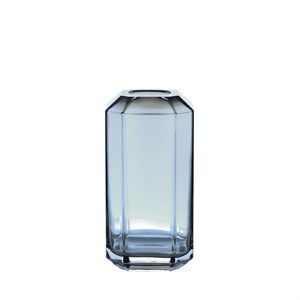 Image of Louise Roe glasvase - Diamond vase i blå (lille)