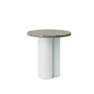 Normann Copenhagen - Dit Table Light Green - Travertine Silver