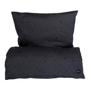 Image of OYOY - Sengetøj "Dot bedding" - antracit/sort