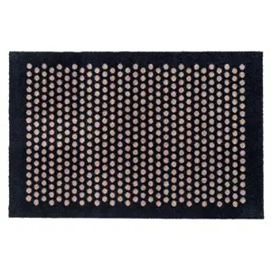 Tica Copenhagen - Smudsmåtte - Dots - Sort/Sand - 60x90 cm