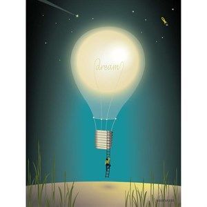 Image of VISSEVASSE plakat - Dreaming - 30x40 cm