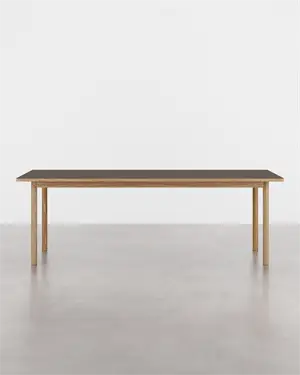 WB Manufaktur - Spisebord 220x90cm i egetræ og linoleum - ESSENTIAL OAK - Espresso
