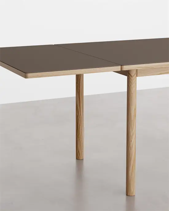 WB Manufaktur - Tillægsplade 50x90cm til ESSENTIAL spiseborde med egetræsstel - Espresso