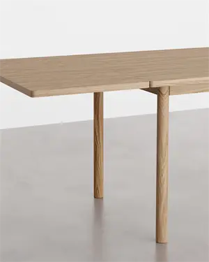 WB Manufaktur - Tillægsplade 50x90cm til ESSENTIAL spiseborde med egetræsstel