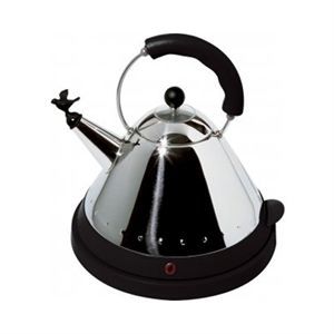 Image of Alessi elektrisk kedel i blank poleret stål - sort