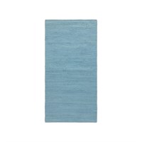 Rug Solid - Bomuldstæppe, eternity blue - 75x300 cm.