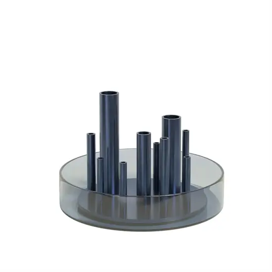 Fritz Hansen - Ikeru Low Vase - Anodized aluminum/Dusk blue