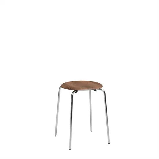 Fritz Hansen - skammel - Dot™ - Walnut veneer/chromed base