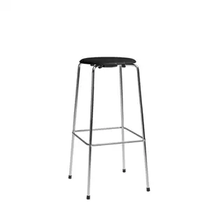 Fritz Hansen - Barstol - High Dot™ Bar stool 4-legs - højmodel - ash, black/chromed base