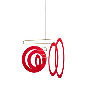 Flensted hanging art - Supersonic - Rød