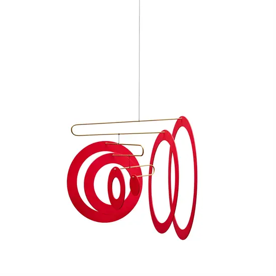 Flensted hanging art - Supersonic - Rød