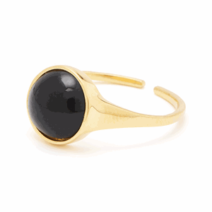 Image of Louise Kragh - Ring - Fall - Guld/Sort (str. 51)
