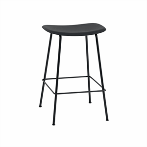 Image of Muuto - Fiber Bar Stool Tube Base - Barstol - Sort/Sort