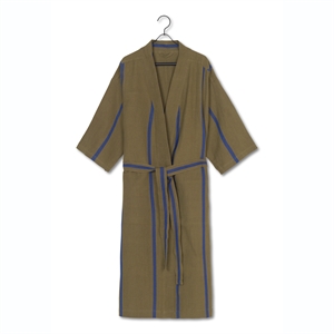 Ferm Living - Badekåbe - Field Robe - Olive Bright Blue / Oliven og Blå