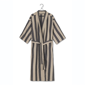 Ferm Living - Badekåbe - Field Robe - Sand Black/Sand og Sort