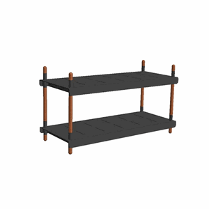 Image of Cane Line - Frame Reol System (H: 64 cm) - Lava grå