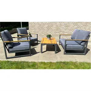Friis Furniture - Fur Loungesæt -  2 loungestole + sofa + bord - 2. sortering