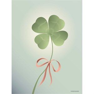 Image of VISSEVASSE plakat - Good luck - 30x40 cm