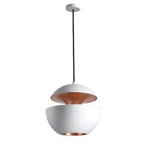 Image of Here Comes the Sun pendel - HCS pendant i hvid/kobber Ø35
